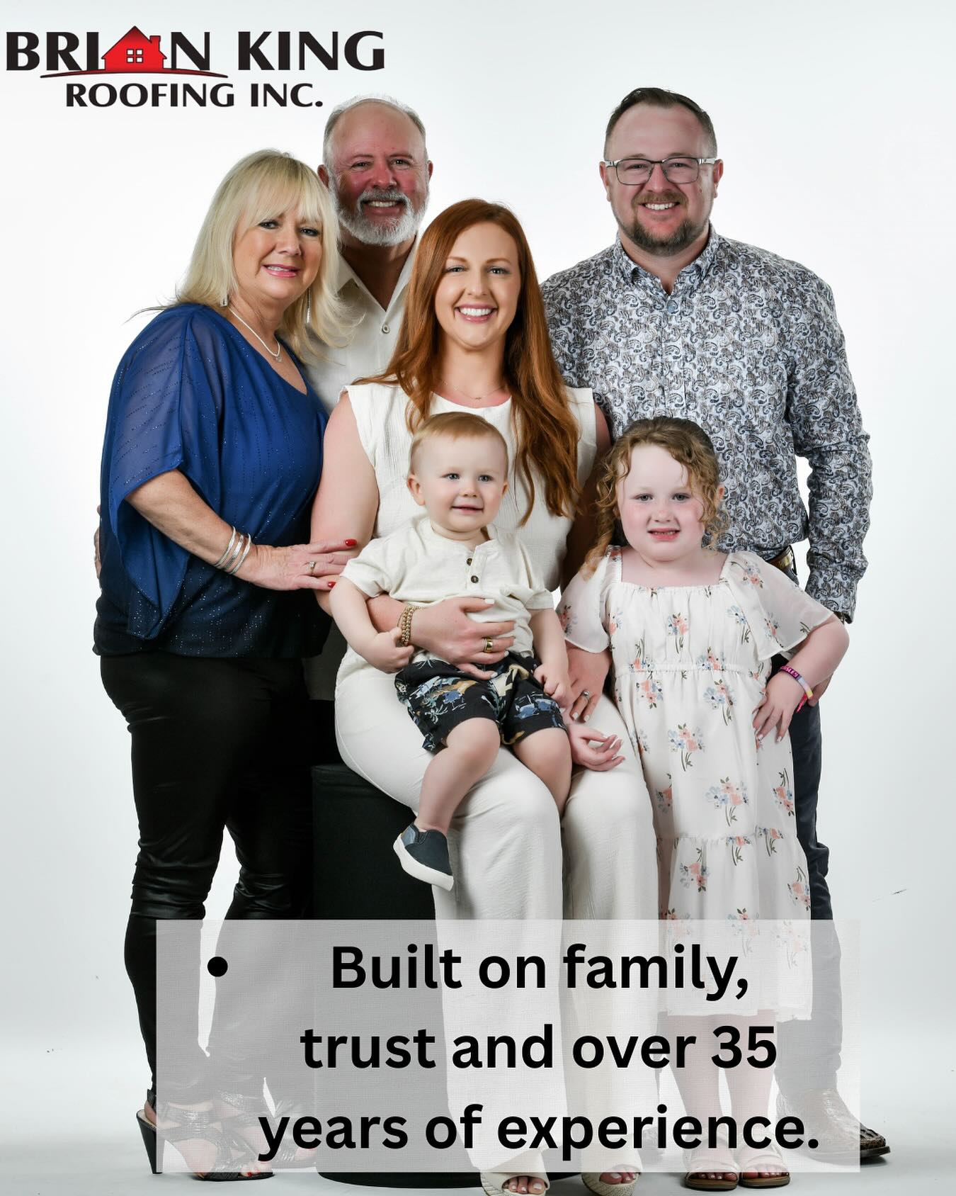 The King family — three generations behind Brian King Roofing